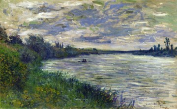  stormy Art - La Seine près de Vetheuil Temps orageux Claude Monet paysage